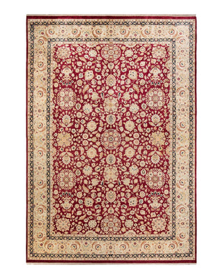 Traditional Mogul Red Wool Area Rug 10' 0" x 14' 4" - Solo Rugs