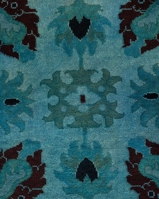 Contemporary Fine Vibrance Light Blue Wool Area Rug 9' 3" x 12' 5" - Solo Rugs