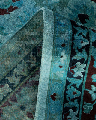 Contemporary Fine Vibrance Light Blue Wool Area Rug 9' 3" x 12' 5" - Solo Rugs