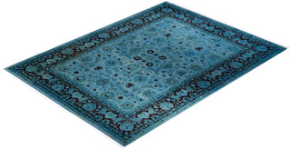 Contemporary Fine Vibrance Light Blue Wool Area Rug 9' 3" x 12' 5" - Solo Rugs