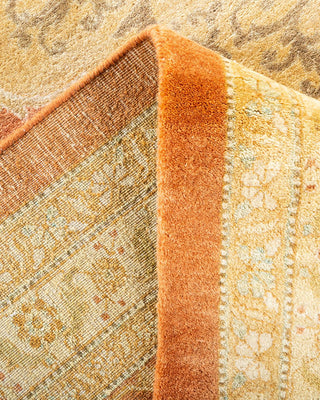 Traditional Mogul Brown Wool Area Rug 10' 1" x 13' 6" - Solo Rugs