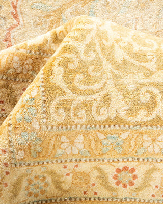 Traditional Mogul Brown Wool Area Rug 10' 1" x 13' 6" - Solo Rugs