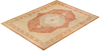 Traditional Mogul Brown Wool Area Rug 10' 1" x 13' 6" - Solo Rugs