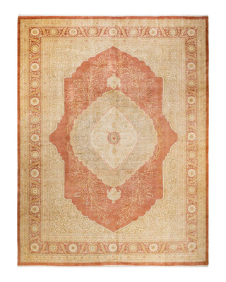 Traditional Mogul Brown Wool Area Rug 10' 1" x 13' 6" - Solo Rugs
