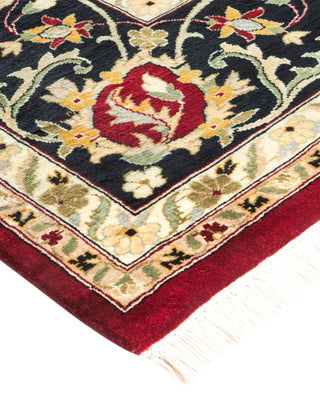 Traditional Mogul Red Wool Area Rug 8' 3" x 10' 2" - Solo Rugs