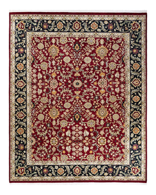 Traditional Mogul Red Wool Area Rug 8' 3" x 10' 2" - Solo Rugs