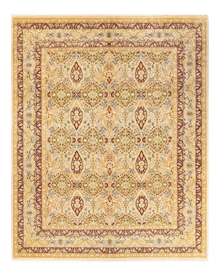 Traditional Mogul Ivory Wool Area Rug 8' 2" x 10' 3" - Solo Rugs