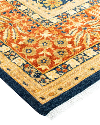 Traditional Mogul Blue Wool Area Rug 8' 2" x 10' 10" - Solo Rugs