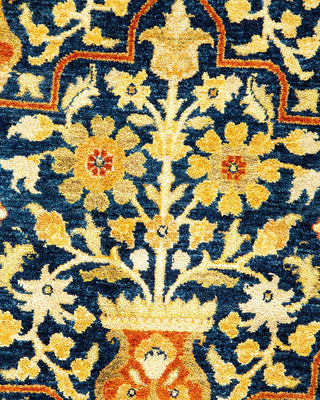 Traditional Mogul Blue Wool Area Rug 8' 2" x 10' 10" - Solo Rugs