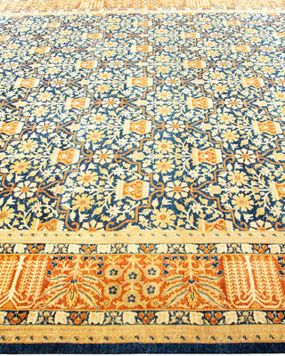 Traditional Mogul Blue Wool Area Rug 8' 2" x 10' 10" - Solo Rugs