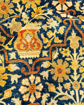 Traditional Mogul Blue Wool Area Rug 8' 2" x 10' 10" - Solo Rugs