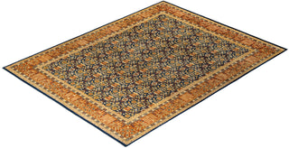 Traditional Mogul Blue Wool Area Rug 8' 2" x 10' 10" - Solo Rugs