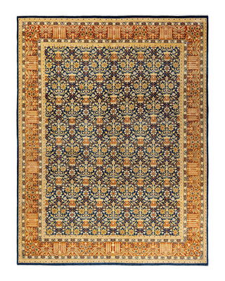 Traditional Mogul Blue Wool Area Rug 8' 2" x 10' 10" - Solo Rugs