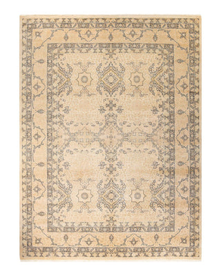 Traditional Mogul Ivory Wool Area Rug 9' 2" x 12' 2" - Solo Rugs