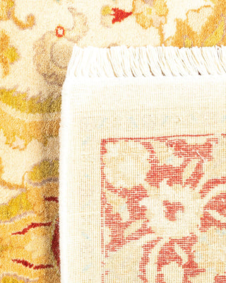 Traditional Mogul Ivory Wool Area Rug 3' 2" x 5' 2" - Solo Rugs