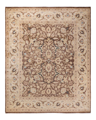 Contemporary Eclectic Brown Wool Area Rug 8' 3" x 10' 2" - Solo Rugs