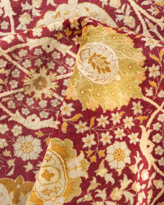Traditional Mogul Orange Wool Area Rug 9' 1" x 11' 10" - Solo Rugs