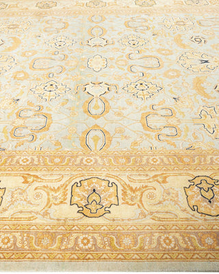 Contemporary Eclectic Light Blue Wool Area Rug 9' 2" x 12' 0" - Solo Rugs