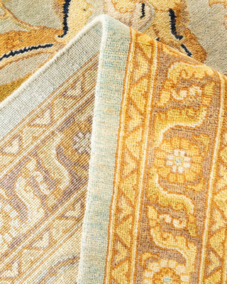 Contemporary Eclectic Light Blue Wool Area Rug 9' 2" x 12' 0" - Solo Rugs