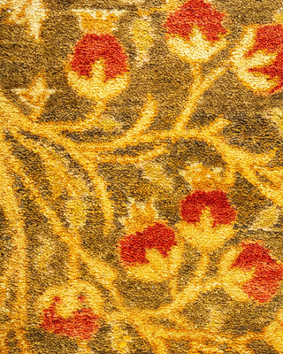 Traditional Mogul Orange Wool Area Rug 8' 3" x 10' 3" - Solo Rugs