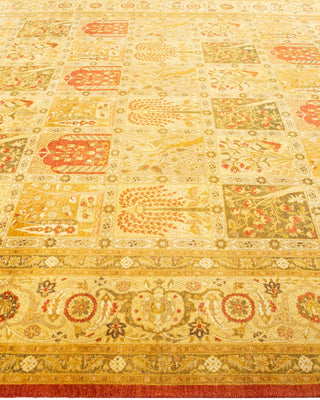 Traditional Mogul Orange Wool Area Rug 8' 3" x 10' 3" - Solo Rugs