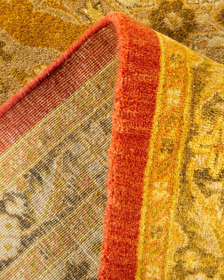 Traditional Mogul Orange Wool Area Rug 8' 3" x 10' 3" - Solo Rugs