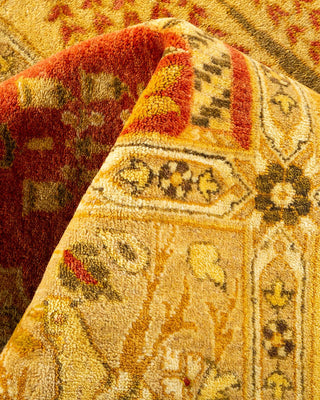 Traditional Mogul Orange Wool Area Rug 8' 3" x 10' 3" - Solo Rugs