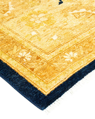 Contemporary Eclectic Blue Wool Area Rug 12' 0" x 14' 10" - Solo Rugs