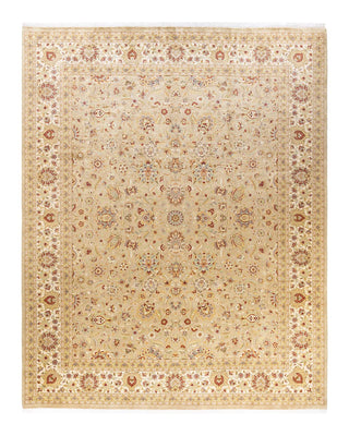 Traditional Mogul Ivory Wool Area Rug 9' 2" x 11' 8" - Solo Rugs