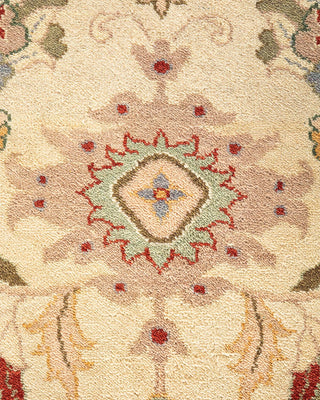 Traditional Mogul Ivory Wool Area Rug 9' 3" x 12' 4" - Solo Rugs
