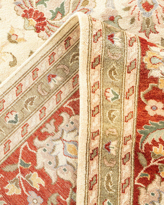Traditional Mogul Ivory Wool Area Rug 9' 3" x 12' 4" - Solo Rugs