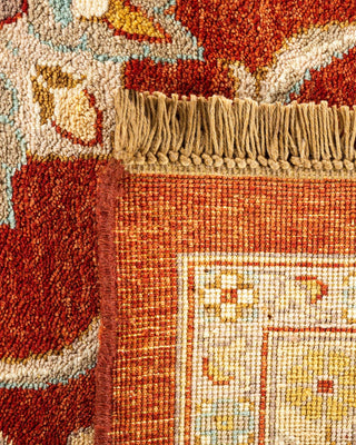 Contemporary Eclectic Orange Wool Area Rug 9' 2" x 11' 10" - Solo Rugs
