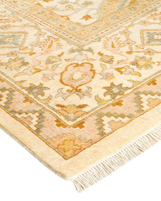 Traditional Mogul Ivory Wool Area Rug 9' 1" x 12' 5" - Solo Rugs