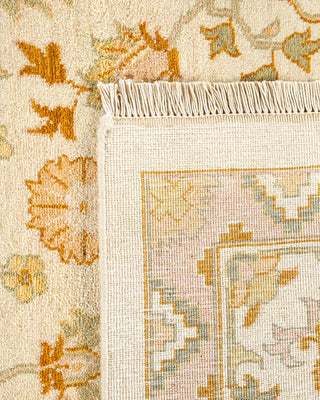 Traditional Mogul Ivory Wool Area Rug 9' 1" x 12' 5" - Solo Rugs