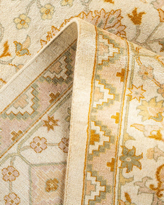 Traditional Mogul Ivory Wool Area Rug 9' 1" x 12' 5" - Solo Rugs