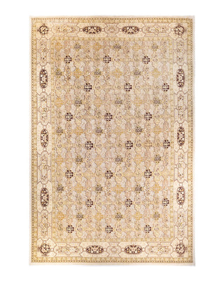 Contemporary Eclectic Ivory Wool Area Rug 11' 10" x 17' 10" - Solo Rugs