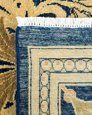 Contemporary Eclectic Blue Wool Area Rug 8' 10" x 12' 2" - Solo Rugs