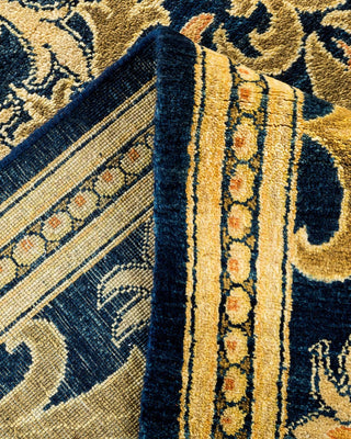 Contemporary Eclectic Blue Wool Area Rug 8' 10" x 12' 2" - Solo Rugs