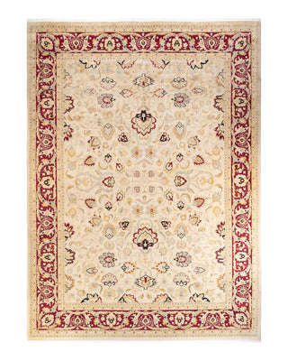 Traditional Mogul Ivory Wool Area Rug 10' 3" x 14' 1" - Solo Rugs