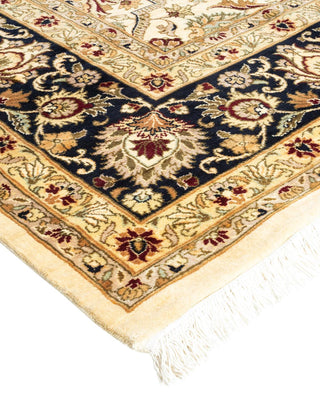 Traditional Mogul Ivory Wool Area Rug 9' 1" x 12' 4" - Solo Rugs