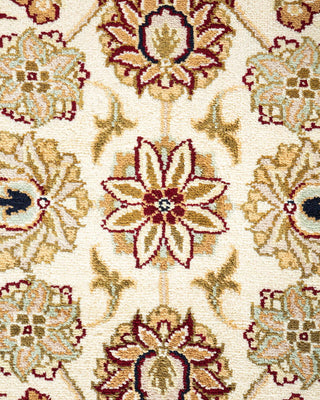 Traditional Mogul Ivory Wool Area Rug 9' 1" x 12' 4" - Solo Rugs