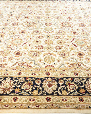 Traditional Mogul Ivory Wool Area Rug 9' 1" x 12' 4" - Solo Rugs