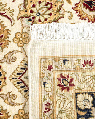 Traditional Mogul Ivory Wool Area Rug 9' 1" x 12' 4" - Solo Rugs