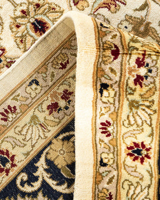 Traditional Mogul Ivory Wool Area Rug 9' 1" x 12' 4" - Solo Rugs