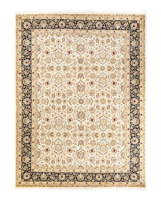 Traditional Mogul Ivory Wool Area Rug 9' 1" x 12' 4" - Solo Rugs