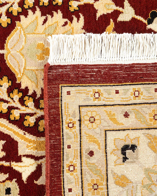Traditional Mogul Red Wool Area Rug 9' 1" x 11' 10" - Solo Rugs