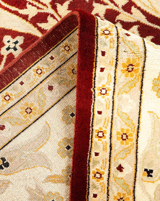 Traditional Mogul Red Wool Area Rug 9' 1" x 11' 10" - Solo Rugs