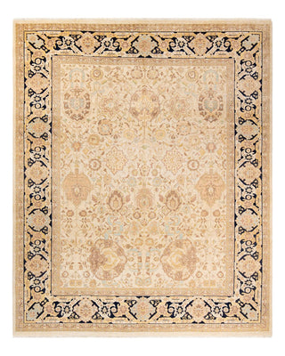 Traditional Mogul Ivory Wool Area Rug 8' 2" x 9' 10" - Solo Rugs