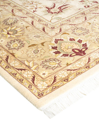 Traditional Mogul Ivory Wool Area Rug 9' 3" x 12' 0" - Solo Rugs