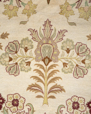 Traditional Mogul Ivory Wool Area Rug 9' 3" x 12' 0" - Solo Rugs